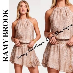 🆕⭐RAMY BROOK leopard silk mini dress
